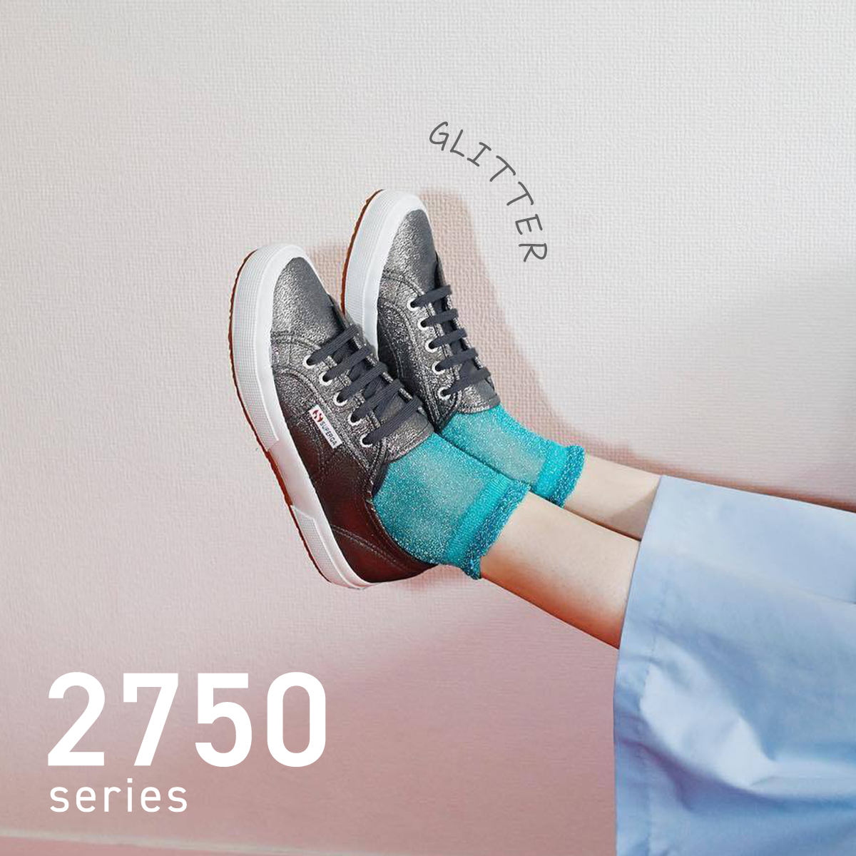 SUPERGA ホワイト グリッター星 スニーカー SUPERGA ホワイト グリッター星 スニーカー ホワイト（白）系