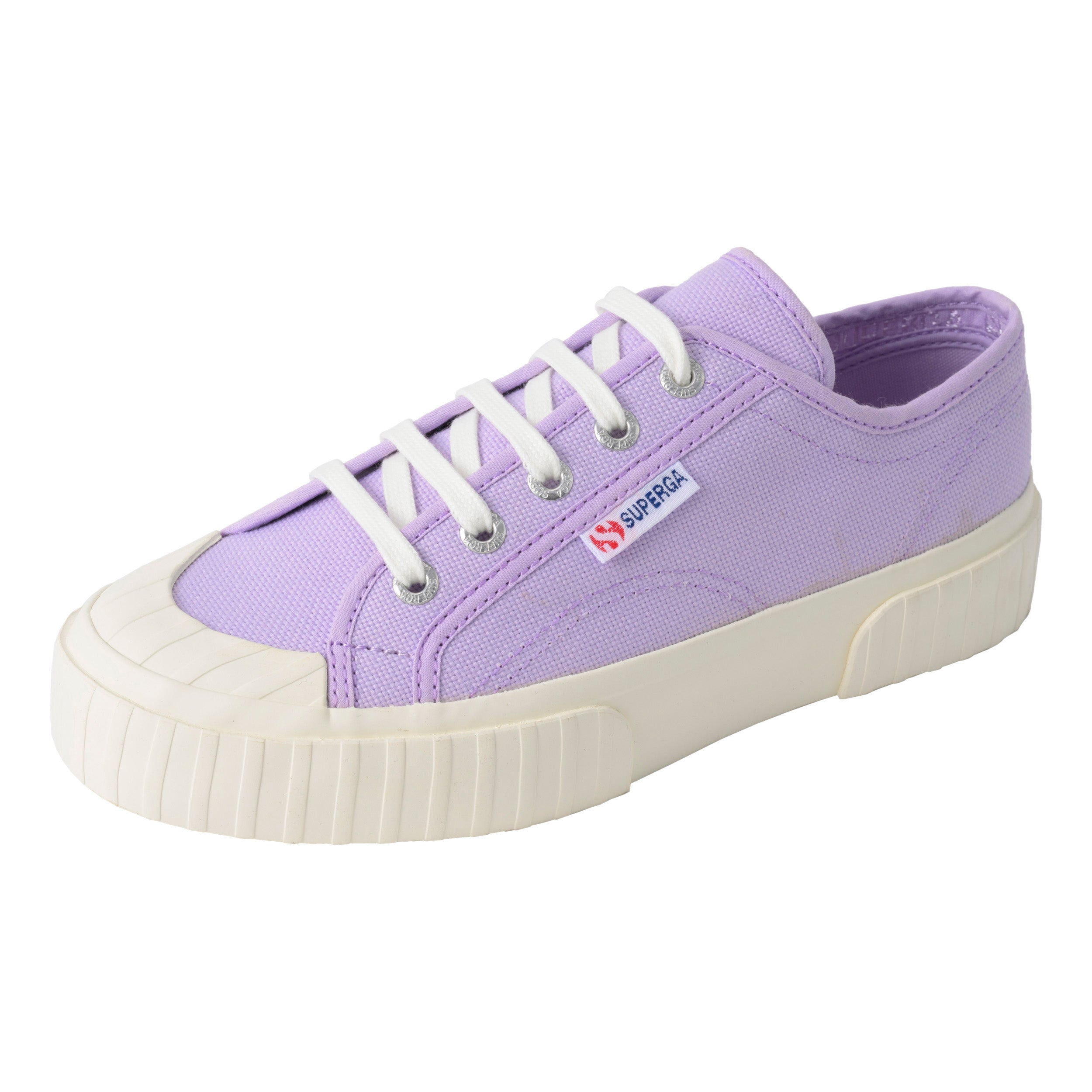 SUPERGA ストライプ レインボー ウーマン トレーナー 4S00GRT0_ACH_VioletLillaFAvori