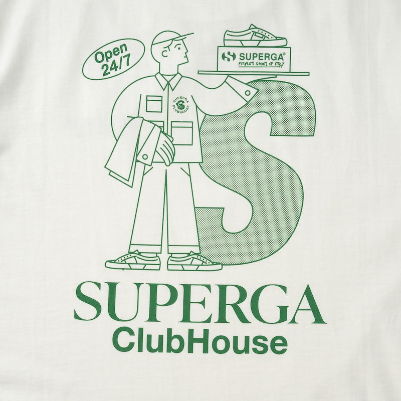 Tシャツ スペルガ クラブハウス｜T-SHIRT SUPERGA CLUBHOUSE（WHITE 