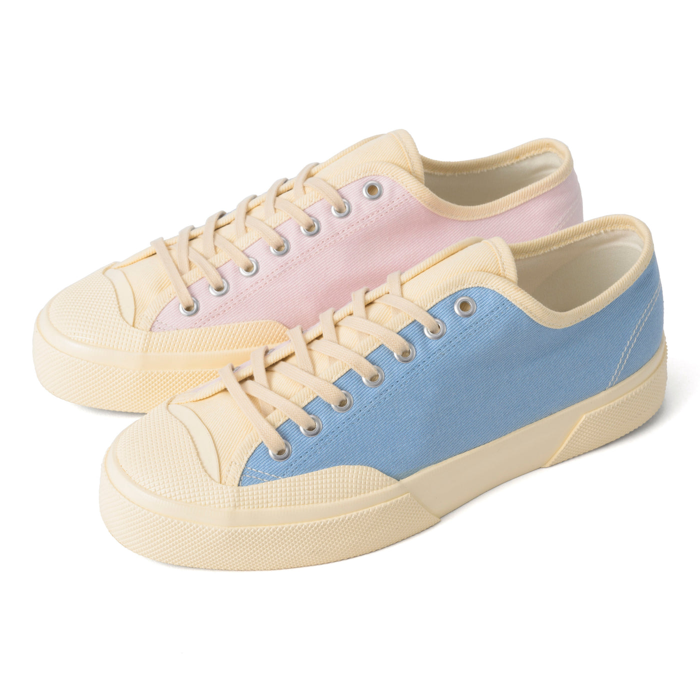 2432 ワークス ローカット マルチカラー デニム｜WORKS LC MUL-COL DENIM（BLUE PINK-OFF WHITE）