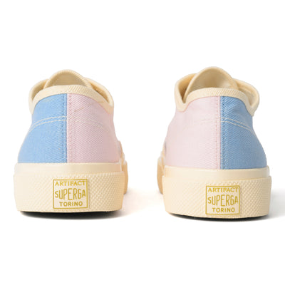 2432 ワークス ローカット マルチカラー デニム｜WORKS LC MUL-COL DENIM（BLUE PINK-OFF WHITE）