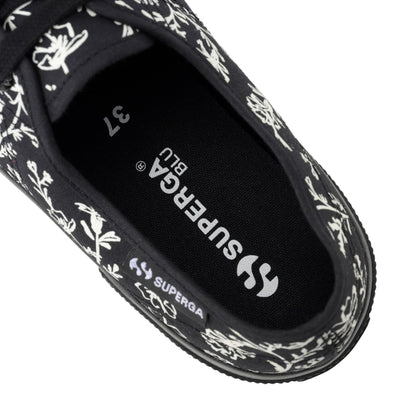 3750 ブロッサム プリント レッジェーラ｜BLOSSOM PRINT LEGGERA（BLACK-SNOW WHITE）