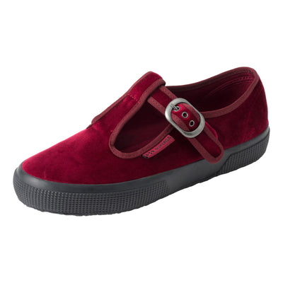 2542 メリージェーン ベルベット｜MARY JANE VELVET（RED BORDEAUX-F BLACK）