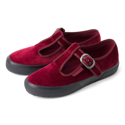 2542 メリージェーン ベルベット｜MARY JANE VELVET（RED BORDEAUX-F BLACK）