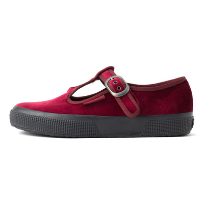 2542 メリージェーン ベルベット｜MARY JANE VELVET（RED BORDEAUX-F BLACK）
