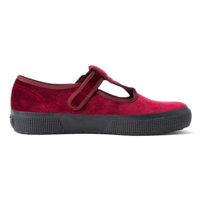 2542 メリージェーン ベルベット｜MARY JANE VELVET（RED BORDEAUX-F BLACK）