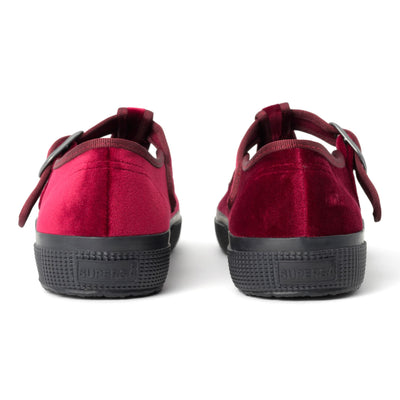 2542 メリージェーン ベルベット｜MARY JANE VELVET（RED BORDEAUX-F BLACK）