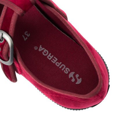 2542 メリージェーン ベルベット｜MARY JANE VELVET（RED BORDEAUX-F BLACK）