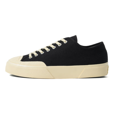 2432 ワークス ローカット コットンキャンバス｜WORKS LCUT COTON CANVAS（BLACK-OFF WHITE）