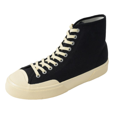 2433 ワークス ハイカット コットンキャンバス｜WORKS HCUT COTON CANVAS（BLACK-OFF WHITE）