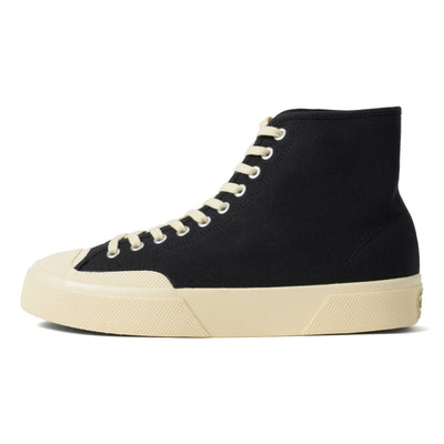 2433 ワークス ハイカット コットンキャンバス｜WORKS HCUT COTON CANVAS（BLACK-OFF WHITE）