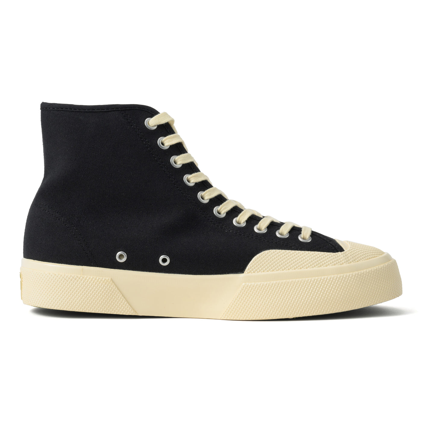 2433 ワークス ハイカット コットンキャンバス｜WORKS HCUT COTON CANVAS（BLACK-OFF WHITE）