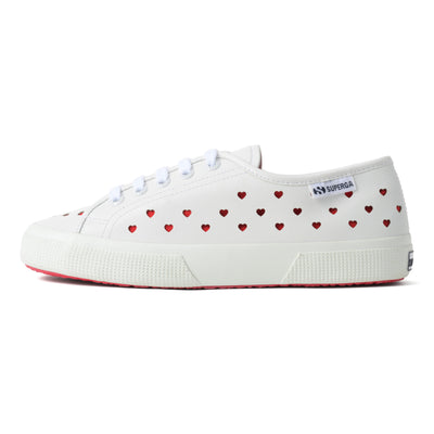 3750 ハート ヴィーガン マテリアル レッジェーラ｜HEARTS VEGAN MATERIAL LEGGERA（WHITE-RED）