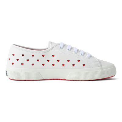 3750 ハート ヴィーガン マテリアル レッジェーラ｜HEARTS VEGAN MATERIAL LEGGERA（WHITE-RED）