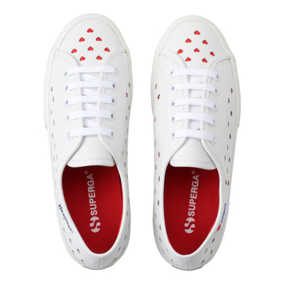 3750 ハート ヴィーガン マテリアル レッジェーラ｜HEARTS VEGAN MATERIAL LEGGERA（WHITE-RED）