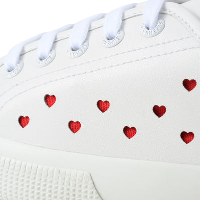 3750 ハート ヴィーガン マテリアル レッジェーラ｜HEARTS VEGAN MATERIAL LEGGERA（WHITE-RED）