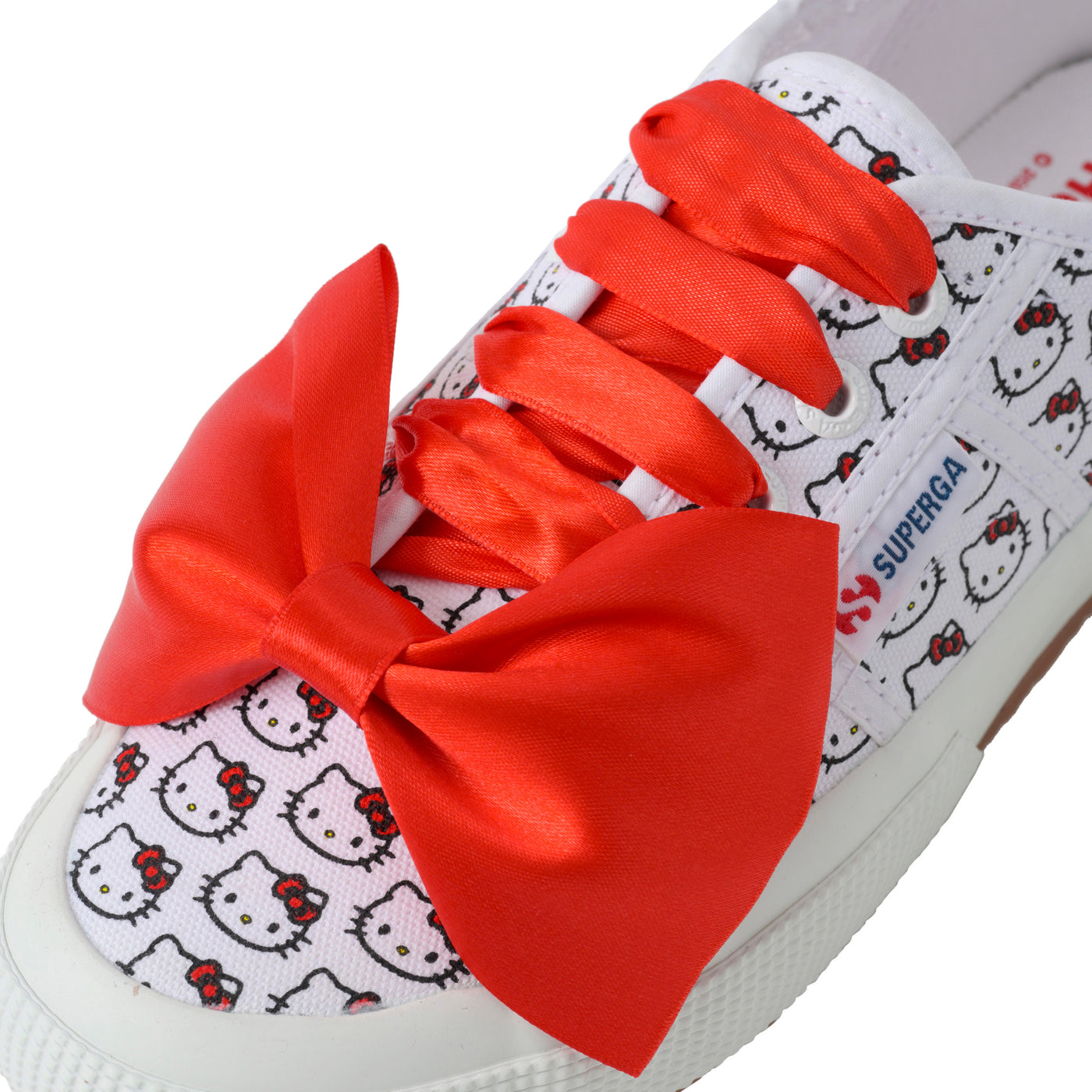 2750 コットン プリント ハローキティ｜ COT PRINT HELLO KITTY（WHITE-RED）