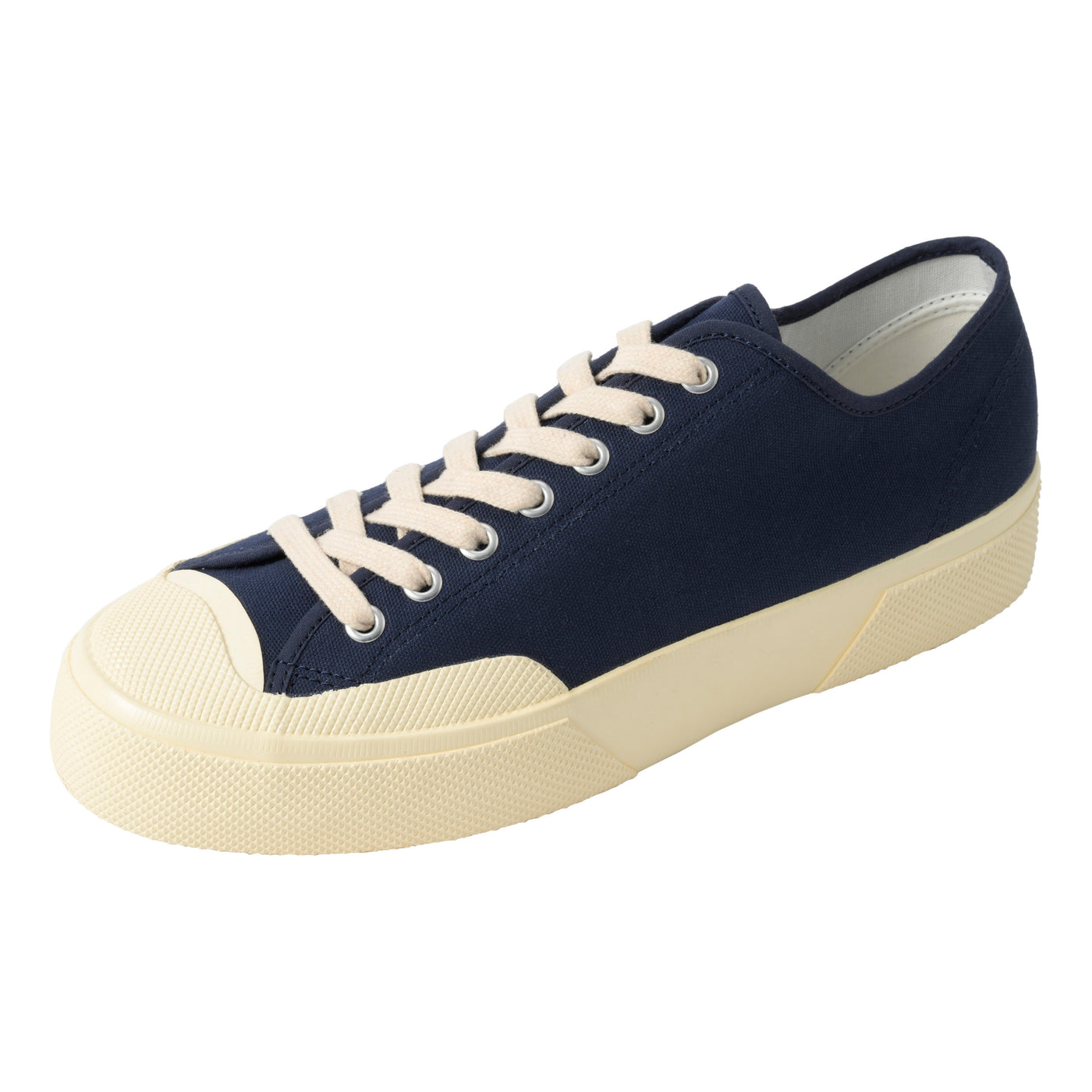 2432 ワークス ローカット コットンキャンバス｜WORKS LOW CUT COTON CANVAS（NAVY-OFF WHITE）