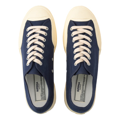 2432 ワークス ローカット コットンキャンバス｜WORKS LOW CUT COTON CANVAS（NAVY-OFF WHITE）