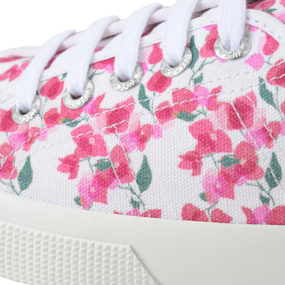 3750 ブーゲンビレアプリント レッジェーラ｜BOUGANVILLEA PRINT LEGGERA（WHITE-FUCHSIA PINK BOUGANVILLEA）