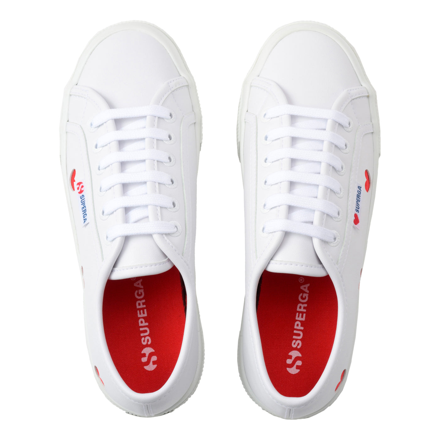 3740 プラットフォーム ハート ヴィーガンマテリアル レッジェーラ｜PLATFORM HEARTS VEGAN MATERIAL LEGGERA（WHITE-RED）